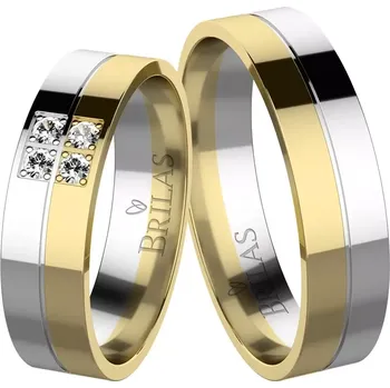 Šperk Liana Colour GW Briliant - snubní prsteny z bílého a žlutého zlata