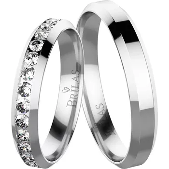 Prsten Doris White - snubní prsteny z bílého zlata