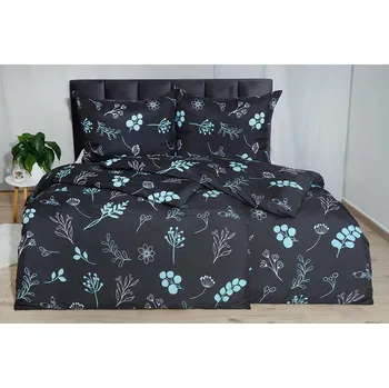 Povlečení Povlečení z mikrovlákna s bavlněným efektem prodloužené ROTANA černé