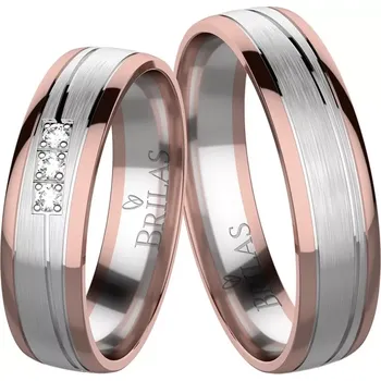 Prsten Johana Colour RW - snubní prsteny z bílého a červeného zlata