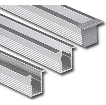 Průmyslové svítidlo MCLED Profil AL 13x12mm, VN vestavný, bez difuzoru, 2m ML-761.129.43.2