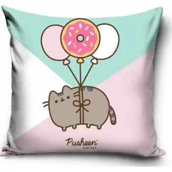 Povlak na dekorativní polštářek Carbotex Povlak na polštář Kočička Pusheen Kurz létání 40 x 40 cm