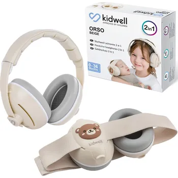 Sluchátka Kidwell Ochranná sluchátka 2v1 ORSO béžové barvy