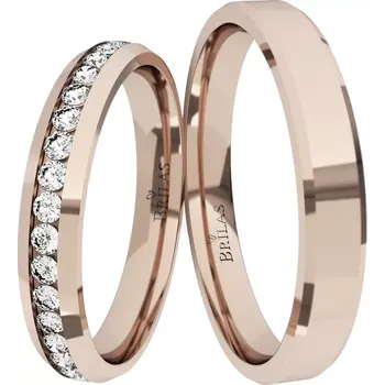 Prsten Eleganza Red - snubní prsteny z červeného zlata