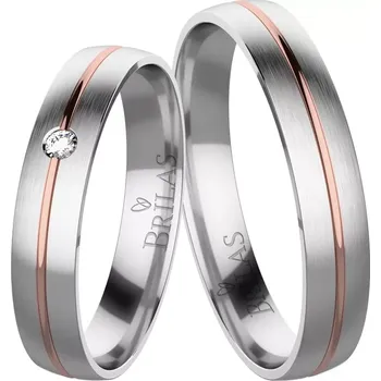 Prsten Connie Colour RW - snubní prsteny z červeného a bílého zlata