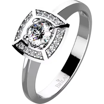 Prsten Miron White - okázalý zásnubní prsten z bílého zlata