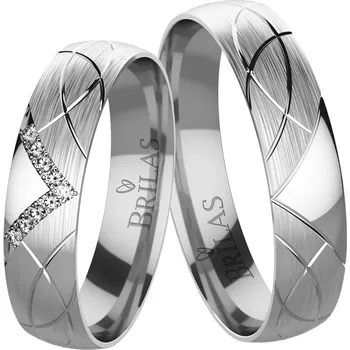 Prsten Jolana White - moderní prsten z bílého zlata