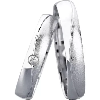 Prsten Elvira White - snubní prstýnky v bílém zlatě