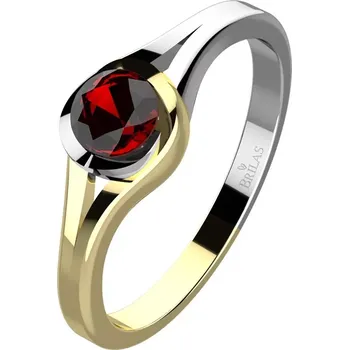 Prsten Karma Colour GW Granát - prsten ve žlutém a bílém zlatě
