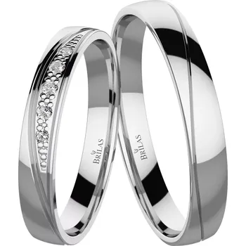 Prsten Duet White - snubní prsteny z bílého zlata