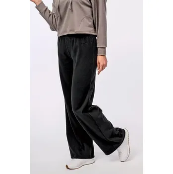 Fleecové černé široké dámské kalhoty do gumy 317 délka normální velikost 4XL