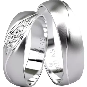 Prsten Susana White - snubáky z bílého zlata s jemným zdobením