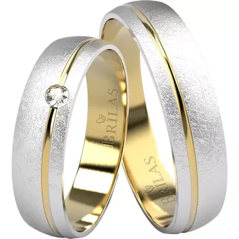 Prsten Jordana Colour GW - snubáky z bílého a žlutého zlata