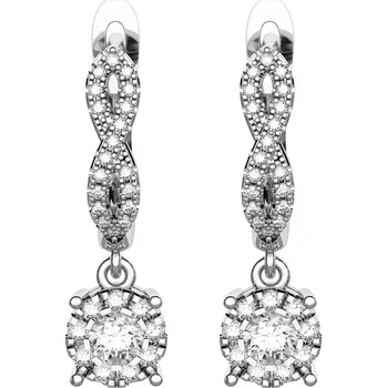 Náušnice Erelos - stříbrné náušnice se zirkony