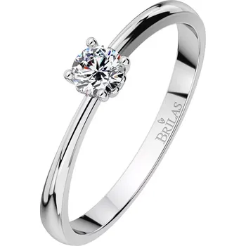 Prsten Helia White II - líbezný zásnubní prsten z bílého zlata