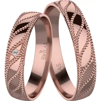 Prsten Kali Red - snubní prsteny z červeného zlata