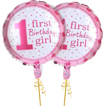 Real Home Sada balónků na 1. narozeniny pro holčičku - 5 ks