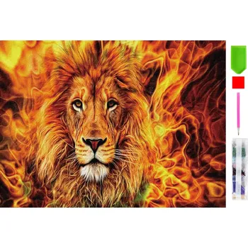 Real Home Diamantové vyšívání - vzor zvíře 5D 135