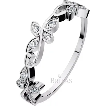 Prsten Jarilo W Briliant - prsten s motýlky z bílého zlata