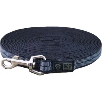Vodítko pro psa K9 Thorn vodítko protiskluzové s karabinou, černé, 10M