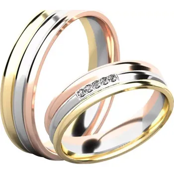 Prsten Mafalda Colour RWG - snubní prsteny z kombinovaného zlata