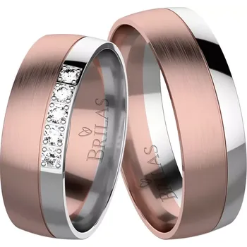 Prsten Nicollo Colour RW - hezké snubní prsteny ze žlutého a bílého zlata