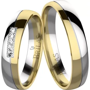 Prsten Evelyna Colour GW - snubní prsteny z bílého a žlutého zlata