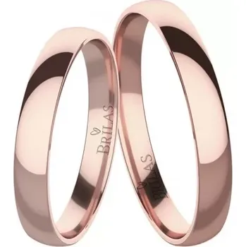 Prsten Greta Red - jednoduché zlaté snubní prsteny