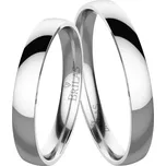 Gilbert White comfort - snubní prsteny z bílého zlata