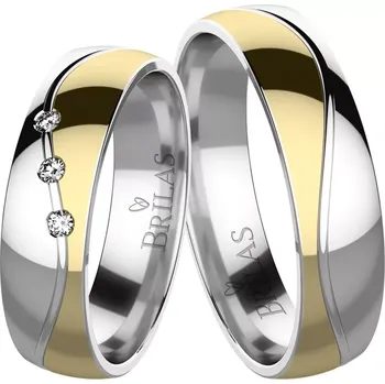 Prsten Samantha Colour GW - snubní prsteny z kombinovaného zlata