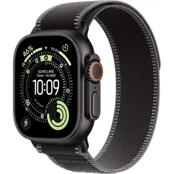 Chytré hodinky Apple Watch Ultra 3 (2025) GPS+Cellular 49mm Černé titanové tělo - Černý trailový tah (S/M) (MF1D4QC/A)