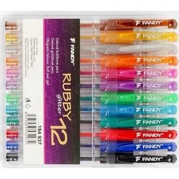 FANDY Pero gelové Rubby glitter 12 barev