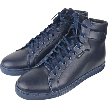Pánské polobotky D4 - 306 - 49 Celoroční modrá pánská kotníková obuv, doprodej 42
