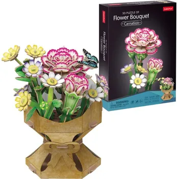 Puzzle CubicFun - Puzzle 3D Kytice karafiátů 134 dílků