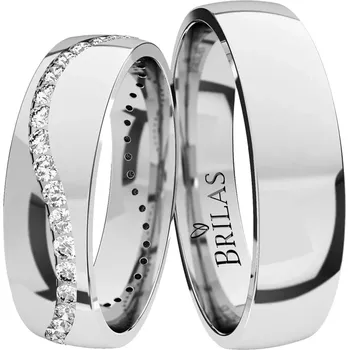 Prsten Elena White - snubní prsteny z bílého zlata