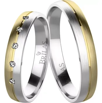 Prsten Sarah Colour GW - snubní prsteny z kombinovaného zlata