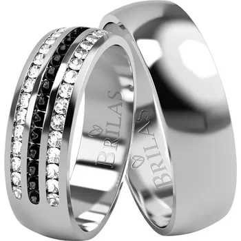 Prsten Rami White - snubní prsteny s černými kameny