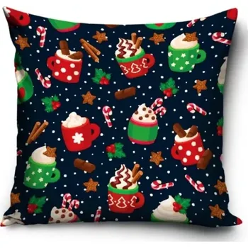 Povlak na dekorativní polštářek TipTrade Povlak na polštářek Vánoční horká čokoláda 40 x 40 cm