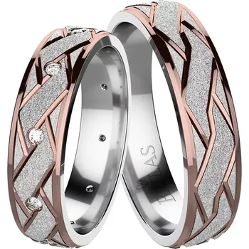 Prsten Kora Colour RW - snubní prsteny z červeného a bílého zlata