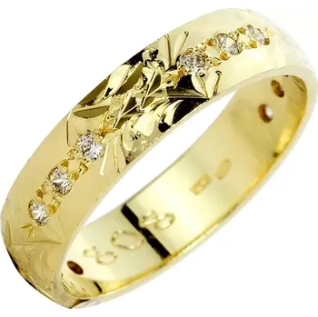 Prsten Traviata - snubní prsteny s rytinou a zirkony