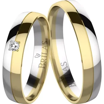 Prsten Korina Colour GW - elegantní snubní prsteny v kombinaci žlutého a bílého zlat