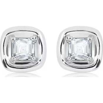 Náušnice Efka S White Topaz - stříbrné náušnice s bílým topazem