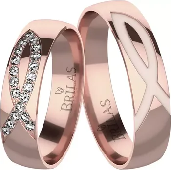 Prsten Alfa Red - snubní prsteny z červeného zlata