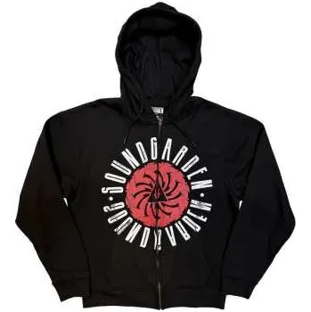 Pánská mikina Merch Soundgarden: Soundgarden Unisex Zipped Hoodie: Circle Logo (black) (x-large) XL