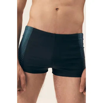 Pánské plavky Kalhotky Ava černé – klasický střih s krajkou a ozdobou, DENIM-GRANAT M i170_42607-59X-M