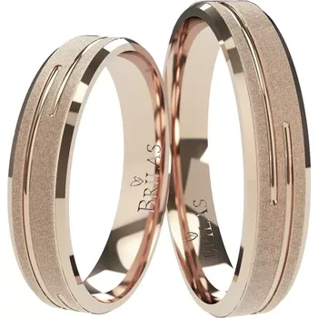 Prsten Raven Red - decentní snubní prstýnky z červeného zlata