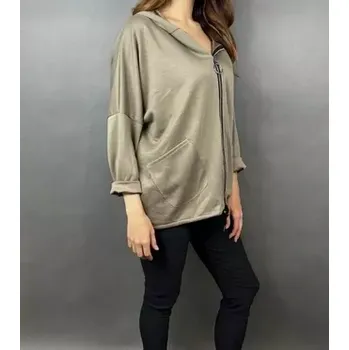 Dámská mikina Dámská mikina italská móda béžová vel.UNI