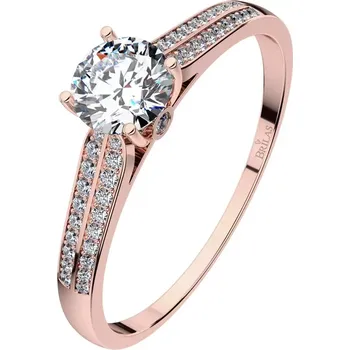 Prsten Harmonia R Briliant - zásnubní prsten z růžového zlata s brilianty
