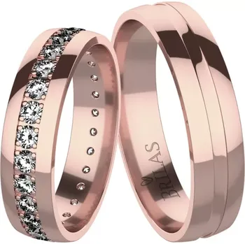 Prsten Rosalia Red - snubní prsteny z červeného zlata