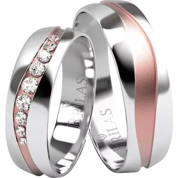 Prsten Rico Colour RW - svatební zlaté prsteny s kameny